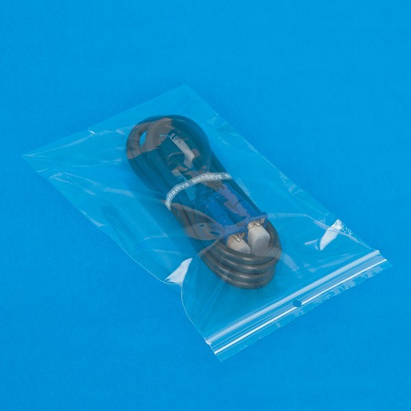 Sachet plastique transparent zip 50 microns