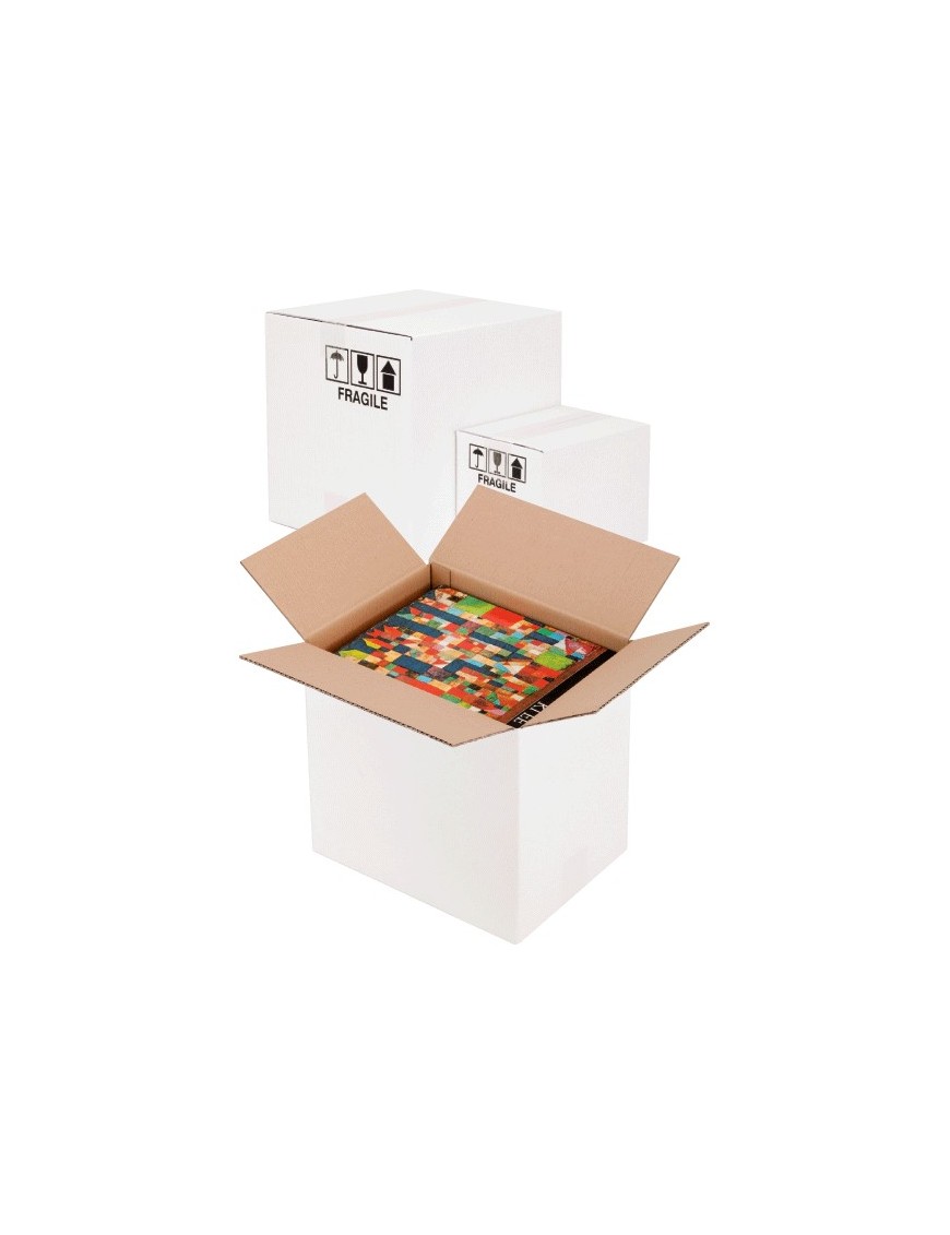 Caisse carton blanche double cannelure