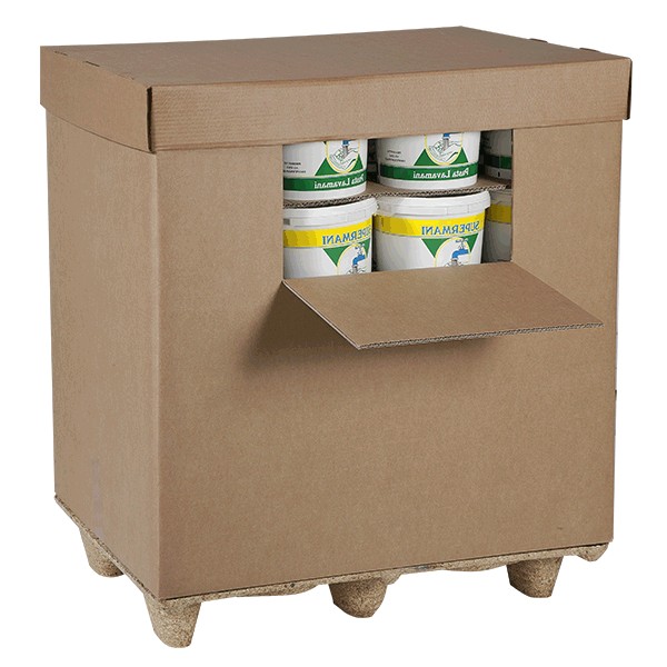 Caisse carton avec coiffe