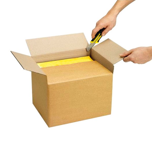 Caisse carton à montage instantané et hauteur variable double cannelure