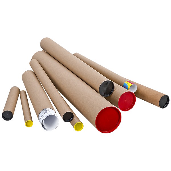 Tubes d'expédition en carton bruns