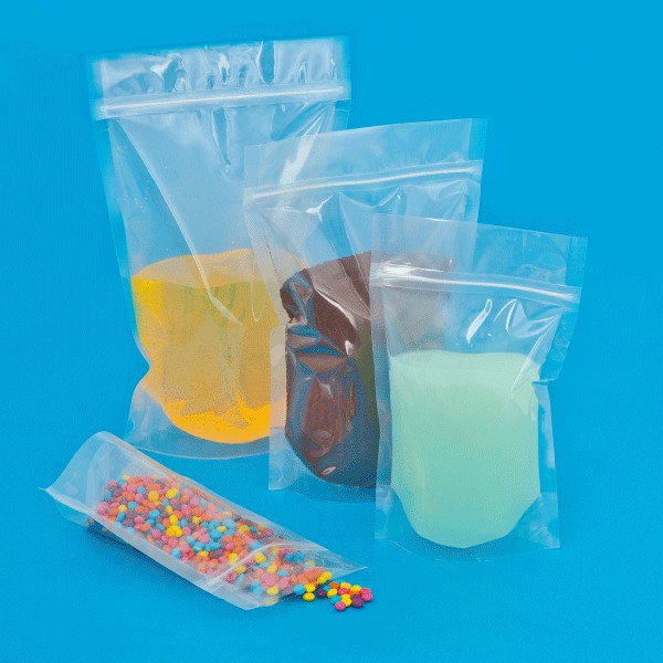 Sachet plastique zip transparent à soudures étanches
