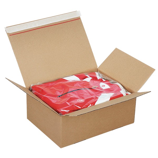 Caisse carton avec bande adhésive FastPac