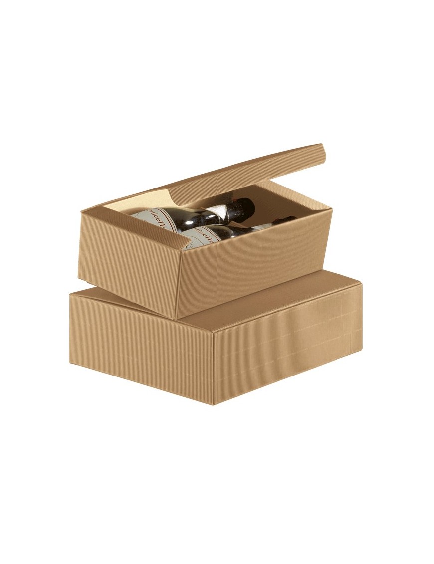 Boîte pour bouteilles horizontales carton ondulé