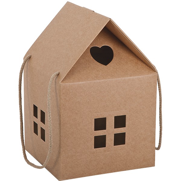 Boîte cadeau en carton en forme de maison