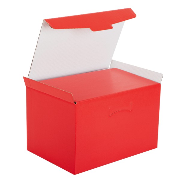 Boîte de présentation rouge