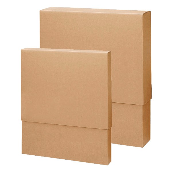 Caisse carton plate à hauteur variable