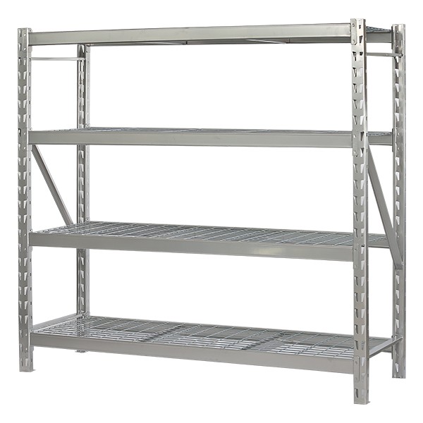 Rayonnage professionnel en acier 4 tablettes - Longueur -cm- 196 - Largeur -cm- 61 - Hauteur -cm- 183 - 