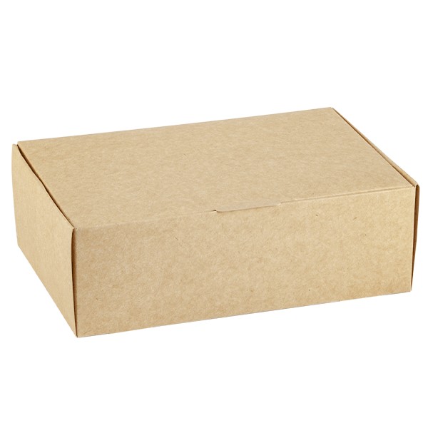 Emballage alimentaire en carton brun biodégradable