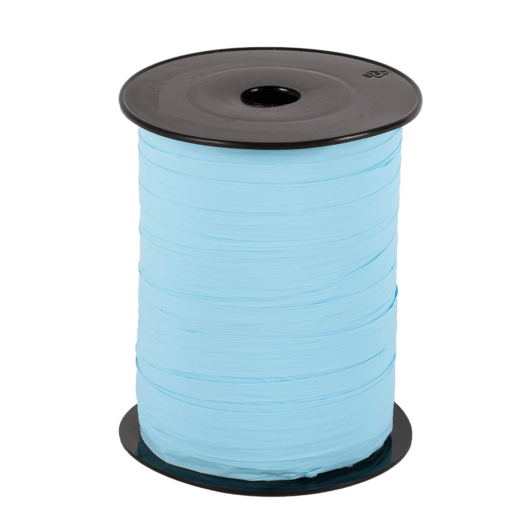 Bolduc opaque effet froissé - Longueur -m- 50 - Couleur tiffany - Hauteur max -cm- 12.5 - 