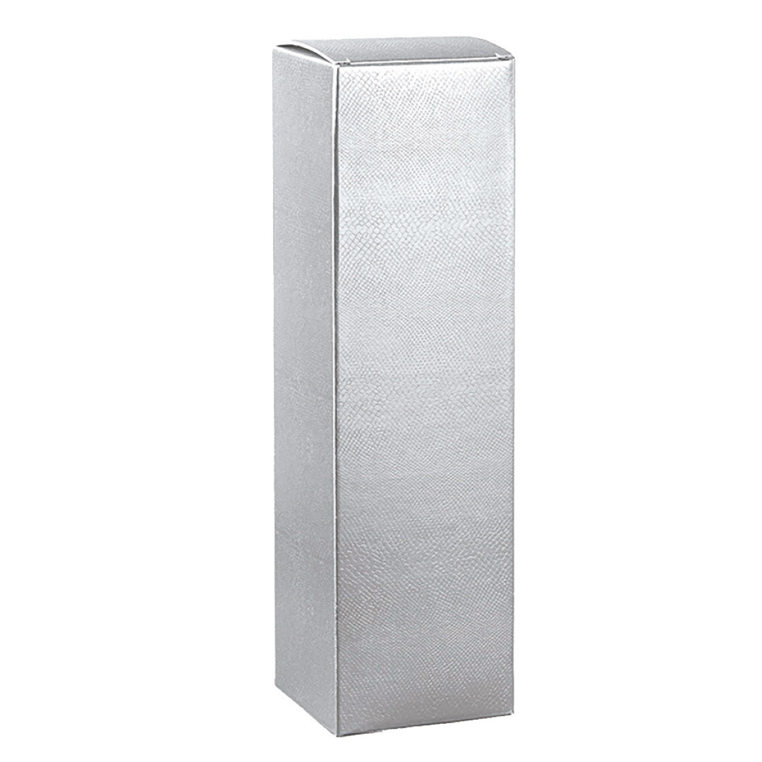 Scatole portabottiglie argento verticale per 1 bottiglia magnum 11,5x11,5x43cm confezione 20 pz