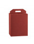 Boîte bordeau pour bouteilles avec poignée collection Elegance