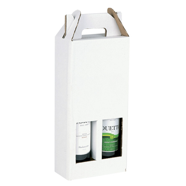 Boîte de transport pour bouteilles - Longueur -cm- 18 - Largeur -cm- 8.5 - Hauteur -cm- 33.5 - 