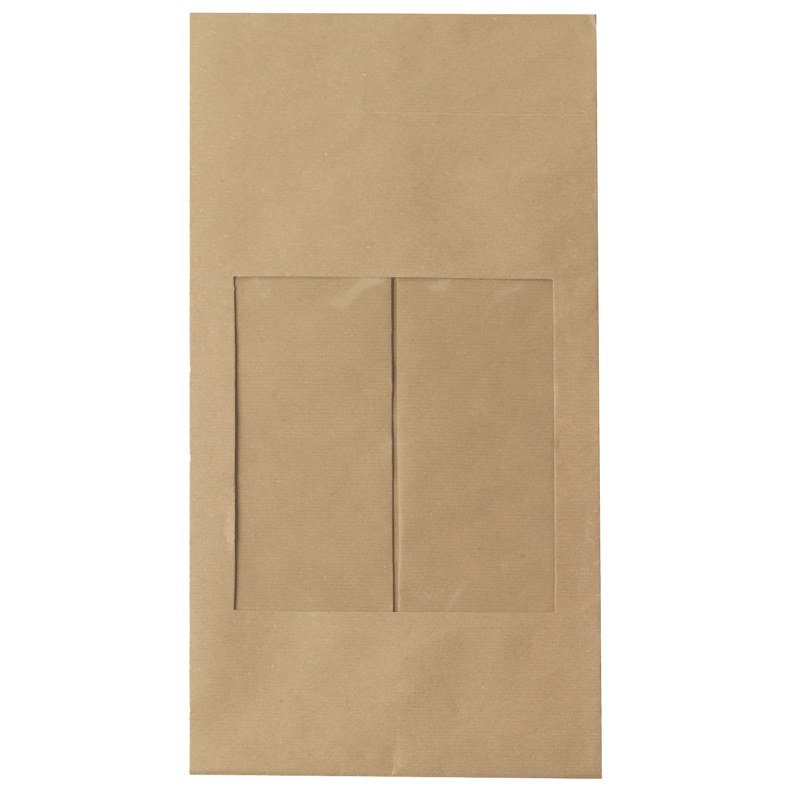 Sacchetti in carta kraft con finestra - Lunghezza -cm- 22.5 - Larghezza -cm- 22.5 - H -cm- 45 - 