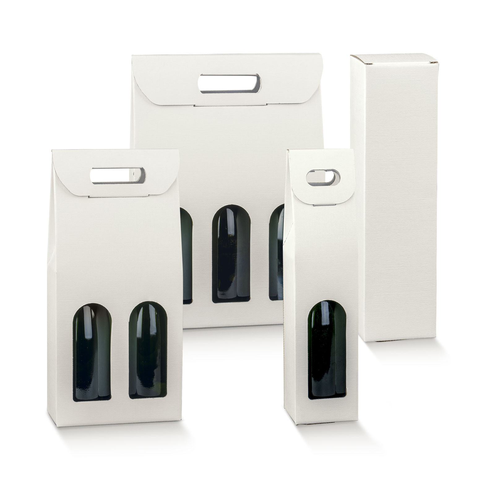 Boîte pour bouteilles blanche