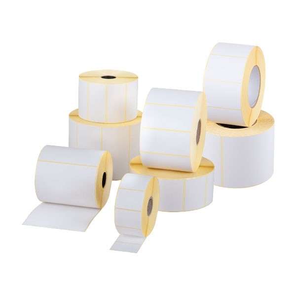 Étiquettes blanches en papier à transfert thermique
