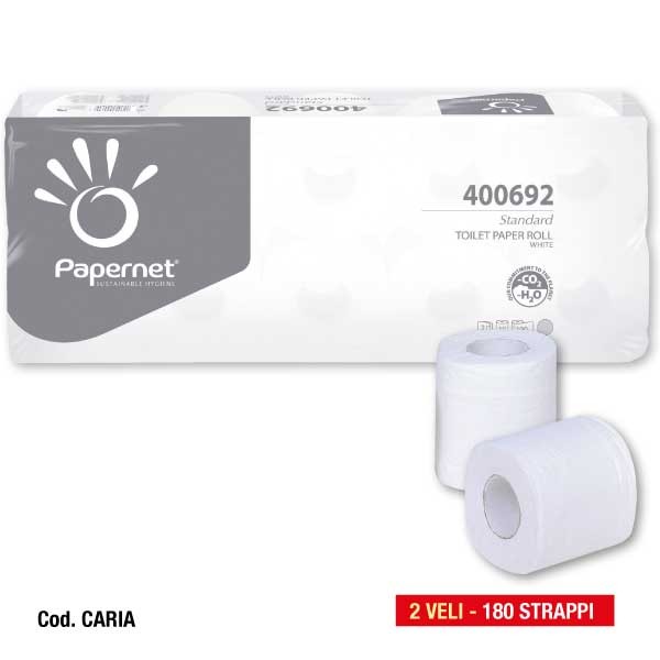Carta igienica micro-goffrata - Nb de feuilles 190 - Hauteur rouleau -cm- 9.5 - Longueur rouleau -m- 21 - 